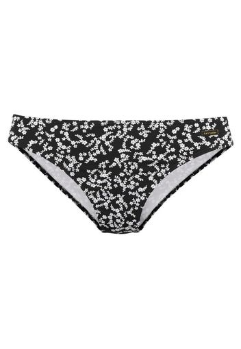 LASCANA Pantaloncini per bikini 'Meadow'  nero / bianco