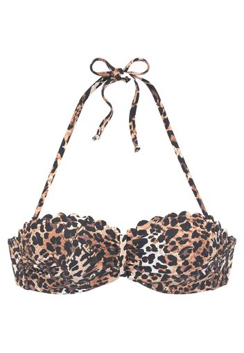 LASCANA Top per bikini  marrone