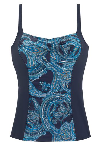 LASCANA Top per tankini  blu / arancione / bianco / genziana