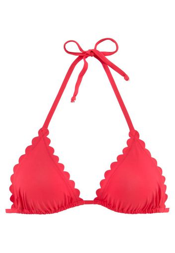 LASCANA Top per bikini 'Scallop'  rosso