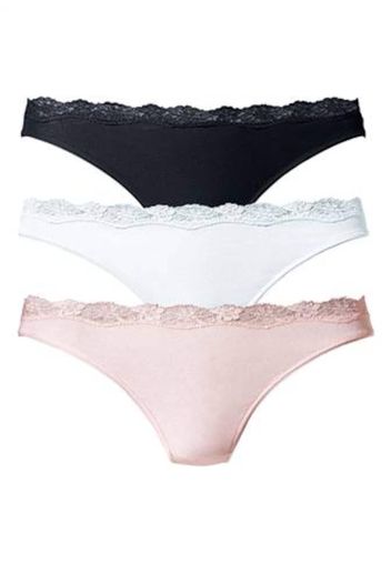 LASCANA Slip  rosa / nero / bianco