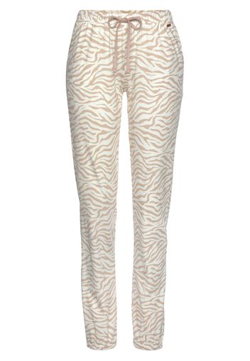 LASCANA Pantaloncini da pigiama  marrone chiaro / bianco