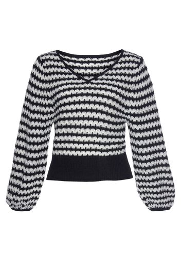 LASCANA Pullover  nero / bianco