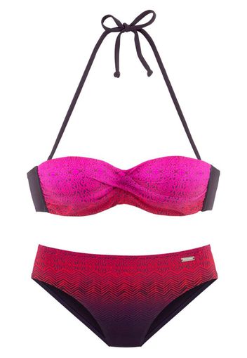 LASCANA Bikini 'Iris'  rosa / nero / rosso