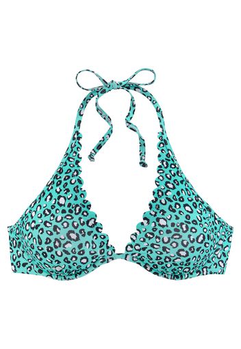 LASCANA Top per bikini  menta / bianco / nero