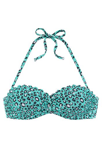 LASCANA Top per bikini  menta / nero / bianco