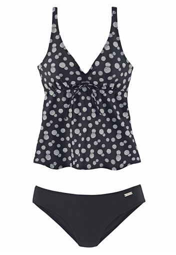 LASCANA Tankini  grigio argento / nero