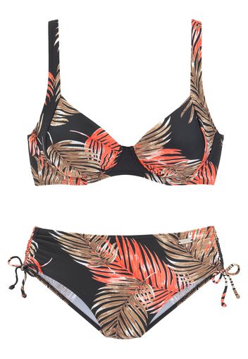 LASCANA Bikini  nero / arancione / marrone / bianco