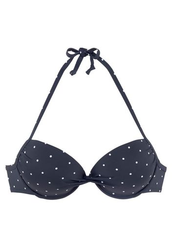 LASCANA Top per bikini  bianco / navy