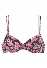 LASCANA Top per bikini 'Blümli'  rosa / nero