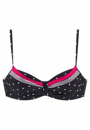 LASCANA Top per bikini 'Monroe'  rosa neon / nero / bianco