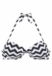 LASCANA Top per bikini  nero / bianco