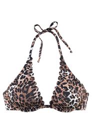 LASCANA Top per bikini 'Lexa'  marrone scuro / marrone chiaro / beige