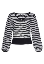 LASCANA Pullover  nero / bianco