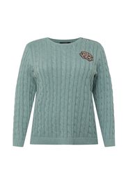 Lauren Ralph Lauren Plus Pullover 'MONTIVA'  giada / caramello / argento