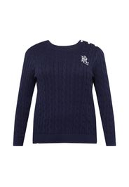 Lauren Ralph Lauren Plus Pullover 'MONTIVA'  navy / bianco