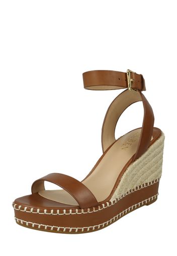 Lauren Ralph Lauren Sandalo con cinturino 'HILARIE'  beige / marrone