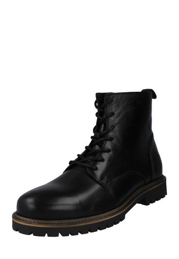 Les Deux Boots stringati 'TROY COMBAT'  nero