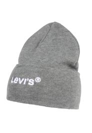 LEVI'S Berretto 'Wordmark Beanie'  grigio / bianco