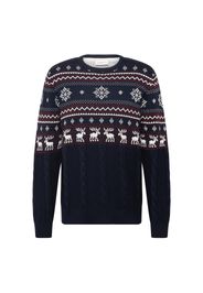 Lindbergh Pullover 'Xmas'  navy / rosso carminio / bianco