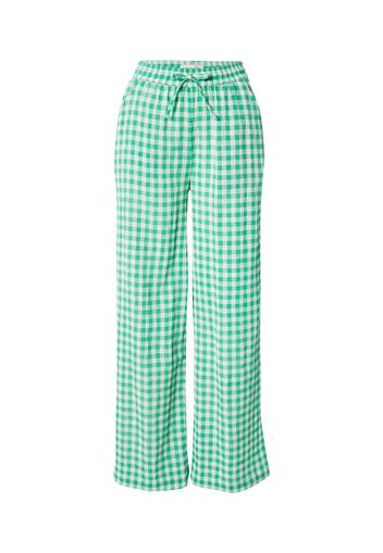 Lollys Laundry Pantaloni 'Rita'  giada / bianco