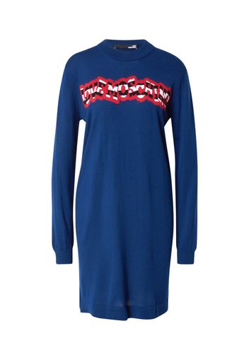 Love Moschino Abito in maglia  navy / rosso sangue / nero / bianco