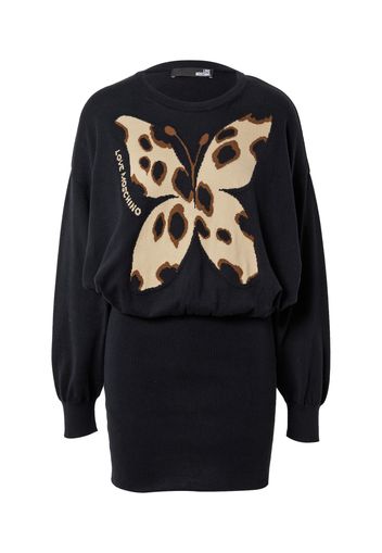 Love Moschino Abito in maglia  nudo / marrone / nero