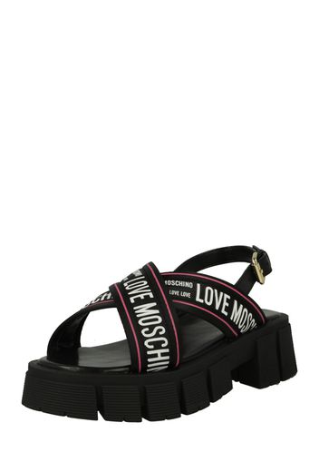 Love Moschino Sandalo con cinturino  rosa antico / nero / bianco