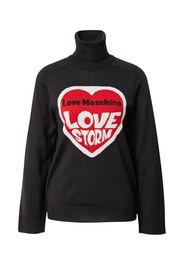 Love Moschino Pullover 'MAGLIA'  nero / bianco / rosso