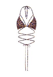LSCN by LASCANA Top per bikini 'Lavista'  giallo / lilla / nero