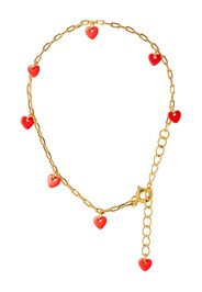 Lulu Copenhagen Braccialetto 'LOVE U'  oro / rosso