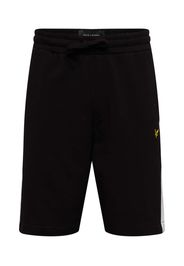 Lyle & Scott Pantaloni  nero / bianco / giallo