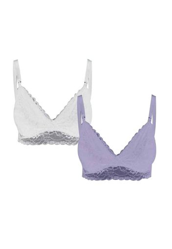 MAMALICIOUS Reggiseno da allattamento 'SIDSEL'  lilla / bianco