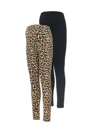 MAMALICIOUS Leggings 'Sanni'  nero / beige / camello