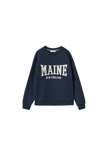 MANGO KIDS Felpa 'maine'  navy / bianco