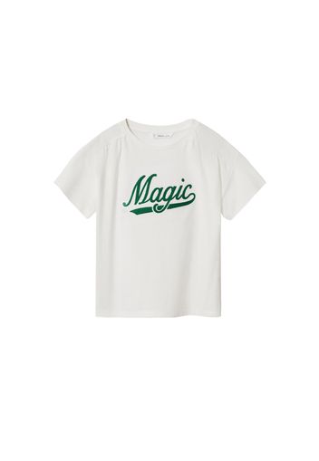 MANGO KIDS Maglietta 'MAGIC'  verde scuro / offwhite