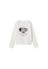 MANGO KIDS Maglietta 'Animals'  bianco sfumato / nero / grigio / beige