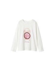 MANGO KIDS Maglietta 'PLASTI'  rosa / rosa / bordeaux / offwhite