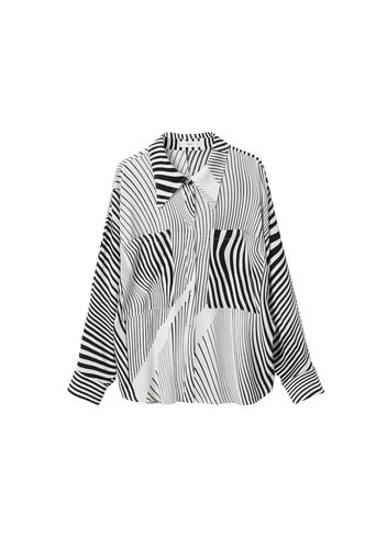 MANGO Camicia da donna 'Lebril'  nero / bianco