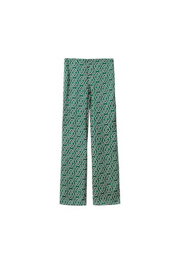 MANGO Pantaloni  verde / nero / bianco