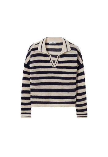 MANGO Pullover 'Caja'  navy / beige