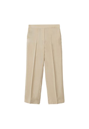 MANGO Pantaloni con piega frontale 'dalia'  stucco