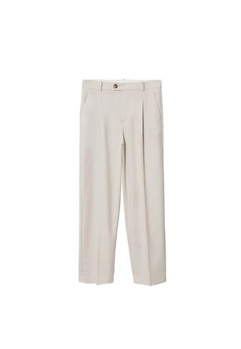 MANGO Pantaloni con piega frontale 'Duo'  pietra