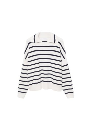 MANGO Pullover 'Stacks'  navy / bianco