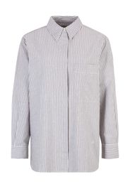 Marc O'Polo Camicia da donna  grigio scuro / bianco