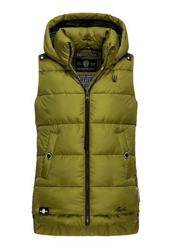 MARIKOO Gilet 'Zarinaa'  oliva / bianco / nero