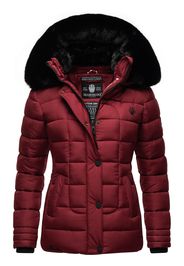 MARIKOO Cappotto invernale 'Qesraa'  nero / rosso ciliegia