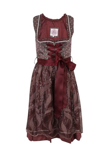 MARJO Dirndl 'Fabia'  bordeaux / bianco