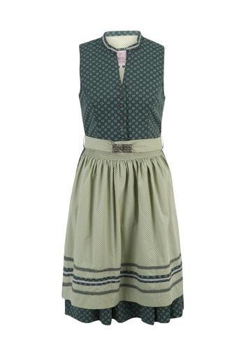 MARJO Dirndl 'Tamika'  beige chiaro / verde chiaro / verde scuro