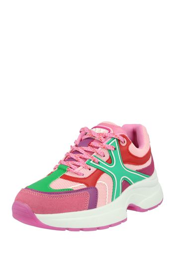 MEXX Sneaker bassa 'Loyce'  verde / rosa / rosso / porpora